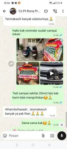 Testimonial Papan Bunga johar baru